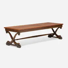 Coffee table by T. H. Robsjohn-Gibbings, c. 1965, rosewood, walnut, offered Mar 2026