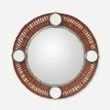 Clare Graham, Buttons mirror, c. 2005, buttons, mirrored glass, steel