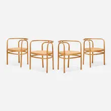 Prototype chairs model PK15, set of four by Poul Kjaerholm, 1979, beech, caning, offered Mar 2026