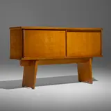 Rare sideboard by Charlotte Perriand and Pierre Jeanneret, 1939-45, oak, offered Mar 2026