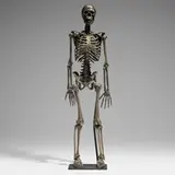 Modern, Articulated skeleton, silvered bronze