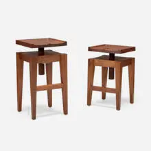 Blackman Cruz Workshop, Ectomorph counter and bar stool, walnut