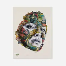 Sandra Chevrier, Le Cage, le soir brûlé, 2020, oil on panel with graphite and collage