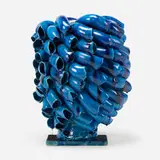 Torbjørn Kvasbø, Stack, turquoise, 2010, Egyptian blue glazed earthenware