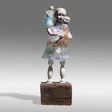 Christina Bothwell, Everything’s New Again, 2001, glass, ceramic, wood, found objects
