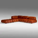 Mario Bellini, Camaleonda modular sofa, 1971, Licata 102 upholstery, stainless steel, chrome-plated brass, nylon cord, ash