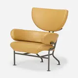 Franco Albini, Armchair, model PL-19, 1957, leather, enameled metal