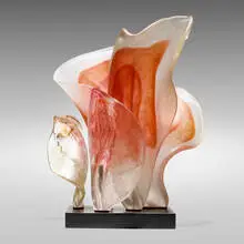 Martin Blank, Untitled (Floral), 2016, hand-blown glass, enameled metal