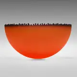 Jay Musler, Cityscape bowl, 2000, blown, acid-etched, and painted glass