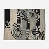 Contemporary, French Accents flatweave carpet, hand-woven wool