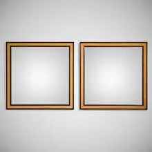 Edward Wormley, Mirrors, model 4799, pair, c. 1950, mahogany, woven grass, mirrored glass