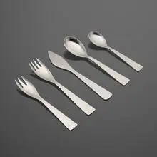 Gio Ponti, Flatware, c. 1951, stainless steel