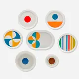 Gio Ponti, Fantasia Italiana tableware, 1967, transfer-printed porcelain