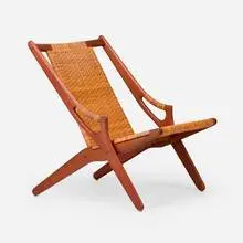 Arne Hovmand-Olsen, Easy chair, model 300, c. 1956, teak, cane