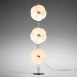 Olivier Mourgue, Flower floor lamp, 1970, chrome-plated steel, enameled aluminum, plastic
