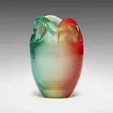 A Polveri vase by Archimede Seguso, internally decorated glass with gold inclusions, sold Feb 2025