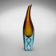 Vase by Luciano Gaspari, c. 1965, sommerso vase with internal decoration, sold Feb 2025