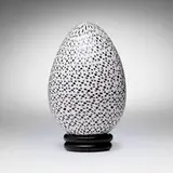 Murrine egg by Ludovico Diaz de Santillana, 1964, glass with murrine, sold Feb 2025