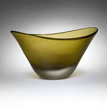 Inciso bowl, model 4837 by Paolo Venini, 1956, wheel-carved glass, sold Feb 2025