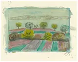 Otto Dix, Bäume am Untersee. 1950er-Jahre