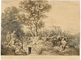 Ludwig Richter, Castel Gandolfo“. (Vor) 1832