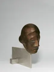 Walter Kampmann, Frau Professor F., 1928, Bronze mit brauner Patina, auf vernickelte Halterung montiert