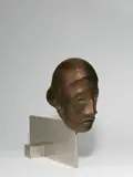 Walter Kampmann, Frau Professor F., 1928, Bronze mit brauner Patina, auf vernickelte Halterung montiert
