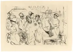 Große Operation by Max Beckmann, Um 1914, Kaltnadel auf Bütten, sold Nov 2018
