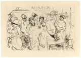 Max Beckmann, Große Operation, Um 1914, Kaltnadel auf Bütten