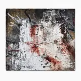 José Parla, Red, 2005, acrylic, oil, plaster on panel