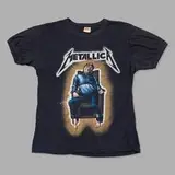 Metallica, Rare Ride the Lightning 1985 US tour vintage t-shirt, poly-blend, single stitch