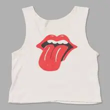The Rolling Stones, Tongue-and-lips vintage t-shirt, cotton or cotton-blend