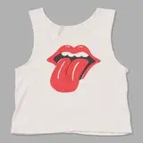 The Rolling Stones, Tongue-and-lips vintage t-shirt, cotton or cotton-blend