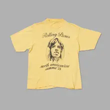 The Rolling Stones, Made in the Shade 1975 US tour vintage t-shirt, cotton or cotton-blend, single stitch