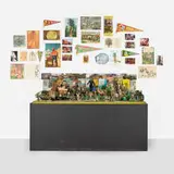 Mark Ryden, The Tree Show, 2007, mixed media found object assemblage on flocked and painted wood base