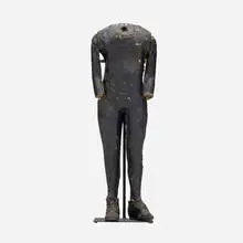 Antique, Mannequin, c. 1920, papier-mâché, leather, metal