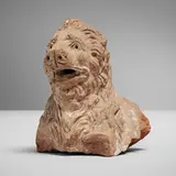 Roman, Lion-form waterspout, terracotta