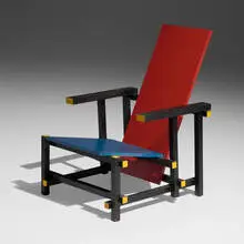 Chair by Gerrit Rietveld, painted wood, offered May 2025
