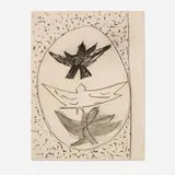 Emerson Woelffer, Birds at 5, 1956, charcoal on paper