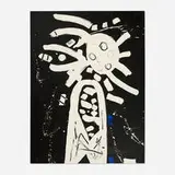 Moon Person by Emerson Woelffer, 1997, oil and acrylic on canvas, offered Dec 2024