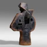 Peter Voulkos, Untitled (Stack), 1957, hand-built and gas-fired stoneware with oxide and/or slip glazes