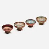 Bowls, set of four by Beatrice Wood, lustre-glazed earthenware, sold May 2021