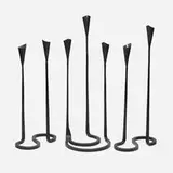Gregory Litsios, Candelabra, set of three, c. 1990, wrought iron