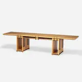 Wendy Evans Joseph, Desk, 2000, mahogany, pear wood, patinated metal