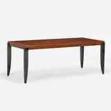 Lee Weitzman, Compello dining table, 1994, sapele, ebonized mahogany, pomelle bubinga
