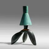 Wendell Castle, Table Lamp II, 1993, polychromed jelutong, patinated copper