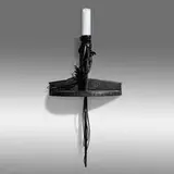 Albert Paley, Wall Torchère, 1992, forged and fabricated steel with a blackened finish, slate