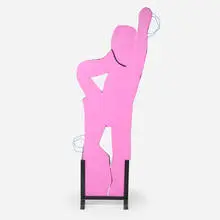 Untitled by David Robinson, 2020, stained and painted London Plane, enameled steel, sold May 2021