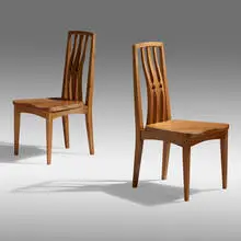 John Landis, Pierced Back chairs, pair, 2021, London Plane