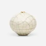 Weed Pot by Doyle Lane, c. 1975, crackle-glazed earthenware, sold May 2021